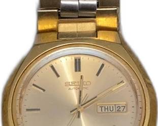 Vintage Seiko DX 17 Jewels Automatic Watch with Gold-Tone Bracelet