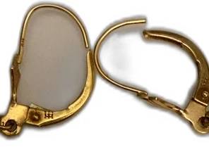14k Gold Ball Leverback Earrings 