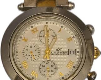 Klaus Kobec Couture Sports Two-Tone Chronograph Watch