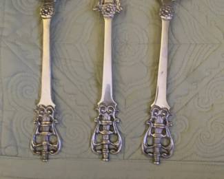 Grande Baroque Vintage Ornate Silver Plate Serving Set - 3 Piece