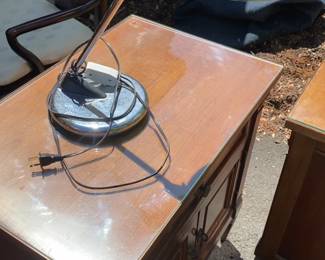 Vintage Jen Yang  Chrome Mid-Century Modern Mushroom Desk Lamp