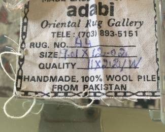 Oriental Adabi Wool 9x12 Rug