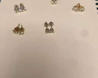 Classic Diamond Stud Earrings Various Sizes