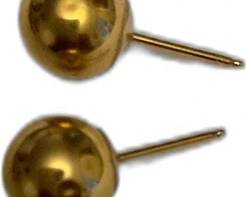 Classic Round Gold Ball Stud Earrings
