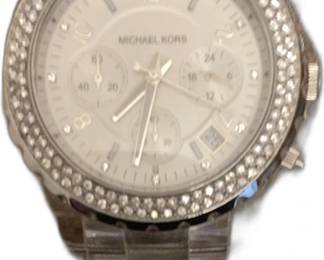 Michael Kors Parker Chronograph Crystal Bezel Watch