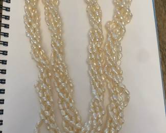 Multi-Strand Freshwater Rice Pearl Necklace