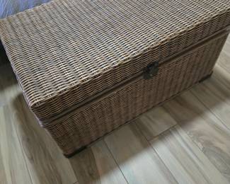 Large wicker chest