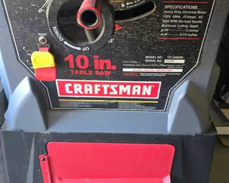 10" Craftsman table saw