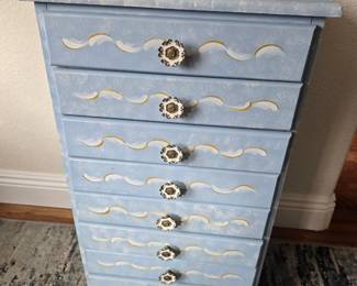 Painted 8 drawer cabinet