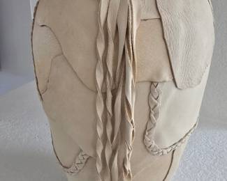 Southwest leather vase