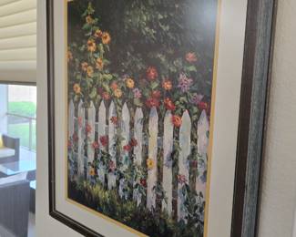 Picket fence framed picture