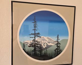 Bryon Birdsal "Rainier Tondo" signed serigraph