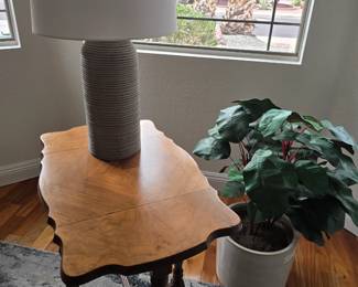 Inlaid occasional table/resin lamp