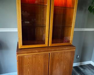 MCM teak wood hutch