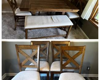 Ashley high top table/chairs/bench