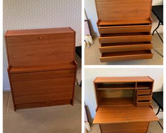 MCM Teak Danish secretary 