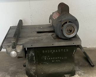 Vintage Shopmaster table saw. Includes miter guide and some literature (not pictured).