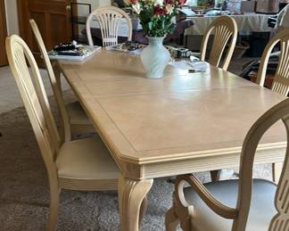 Large dining table and chairs