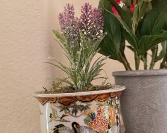 Decorative Pots with Artificial Plants