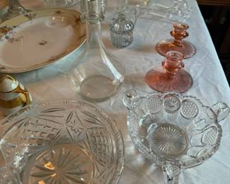 Pressed Glass; Decanters