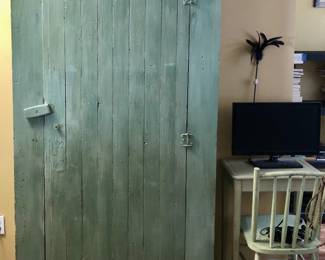 Primitive Painted closet with original closure