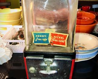 Antique tabletop dome store candy dispenser