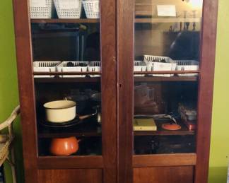 Antique China Cabinet with Skeleton Key