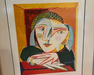 Marina Picasso Estate Litho "Femme Accoudee a sa Fenetre"