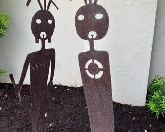 Miwok Indian Metal Yard Art