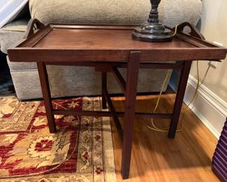 Butler table with detachable tray
