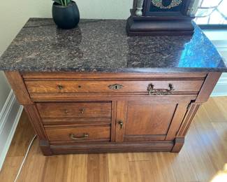 Victorian washstand with marble top