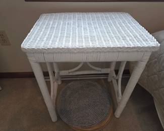 Wicker side table