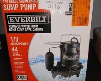 EVERBILT 1/3 HP Cast Iron Submersible Sump Pump