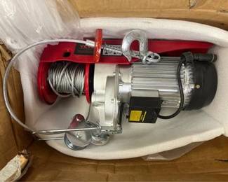 2200 lbs. Electric Chain Hoist 1600W 110V Electric Steel Wire Winch