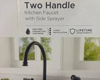 Glacier Bay Two Handle Kitchen Faucet W/ Side Sprayer