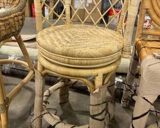 Ayu 25.2 in. Natural Rattan Counter Stool