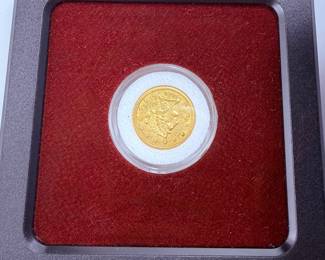 $2.50 Gold Liberty Coin in Case 1856