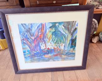 Eric Wiegardt Original Watercolor Framed with COA