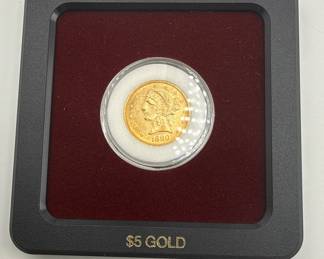 $5 Gold Liberty Coin 1880
