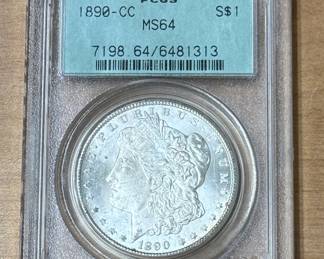 1890-CC MS64 PCGS Morgan Silver Dollar