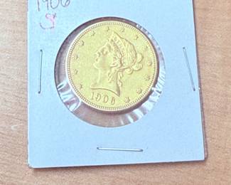 1906-S $10 Gold Liberty  Coin 