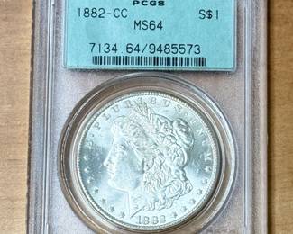 1882-CC MS64 PCGS Graded Morgan Silver Dollar 