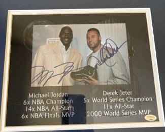 Signed Derek Jeter / Michael Jordan