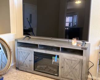 Credenza & 75" LG Television