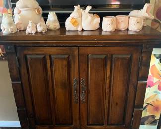 Spanish Style Chest of Drawers, Fitz and Floyd Vintage Hippopotamus Collection