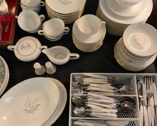Kaysons "Golden Rhapsody" Dinnerware and Matching Flatware