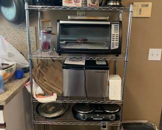 Kitchen Appliance and Metal Kitchen Rack