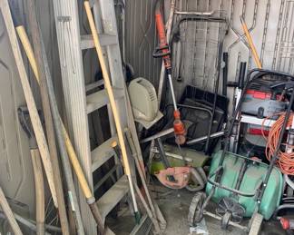 Just Some of the Garden Tools Available, 7x7 Rubbermaid Shed