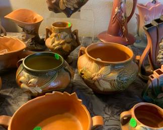 Collection of Roseville, Hull, and McCoy Pottery