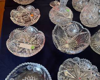 Cut glass bowls